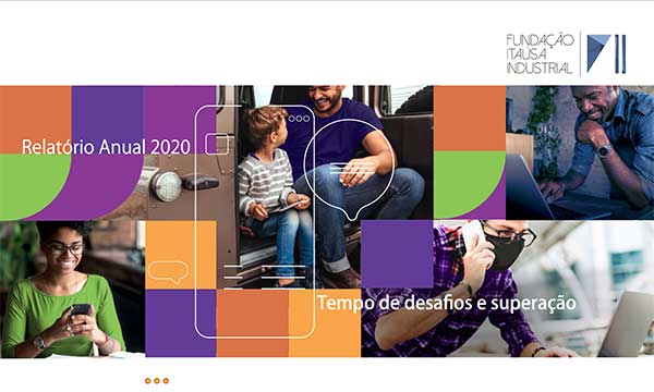 Capa do Relatório Anual de 2020 da Fundação Itaúsa Industrial
